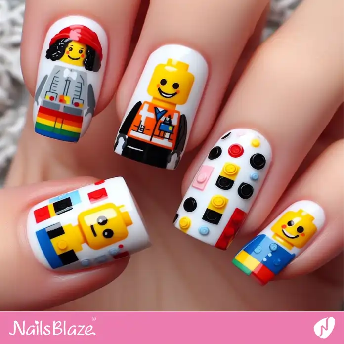 Citizen Brick Minifigs Nail Design | LEGO | Game Nails - NB2716